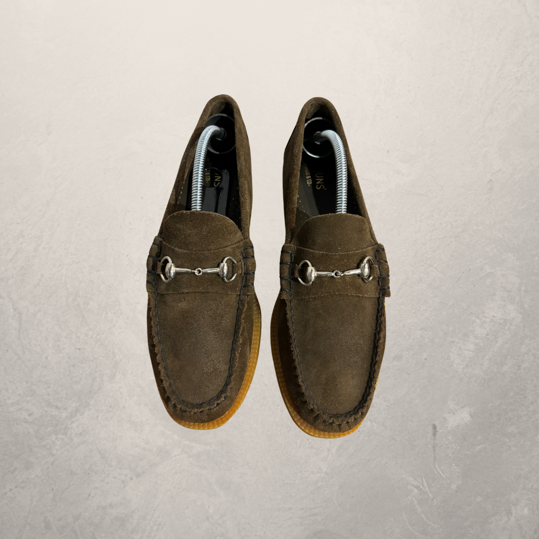 GH Bass & co brown suede loafers 40