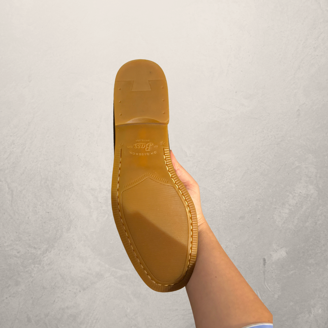 GH Bass & co bruine suède loafers 40