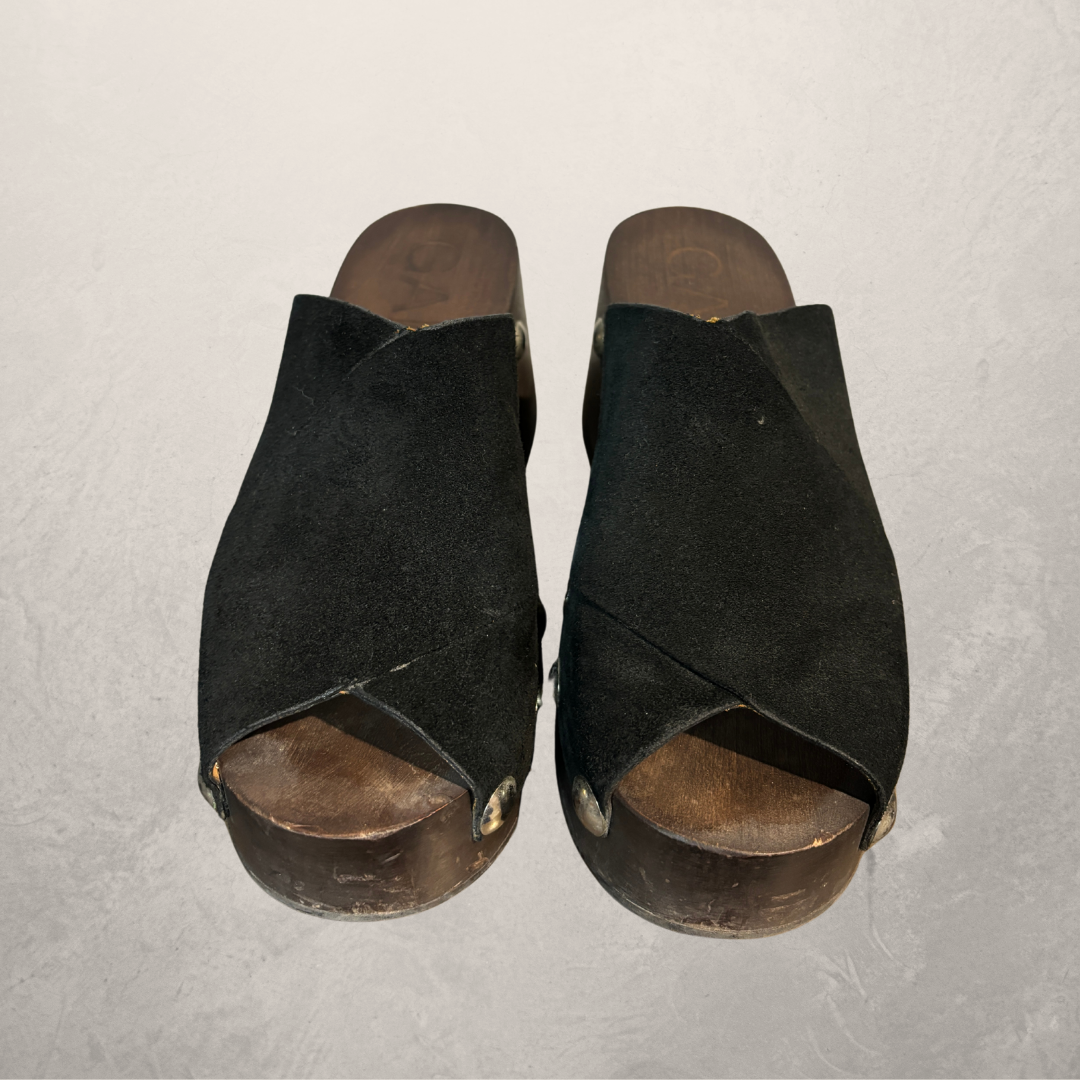 Ganni black platform sandals 41