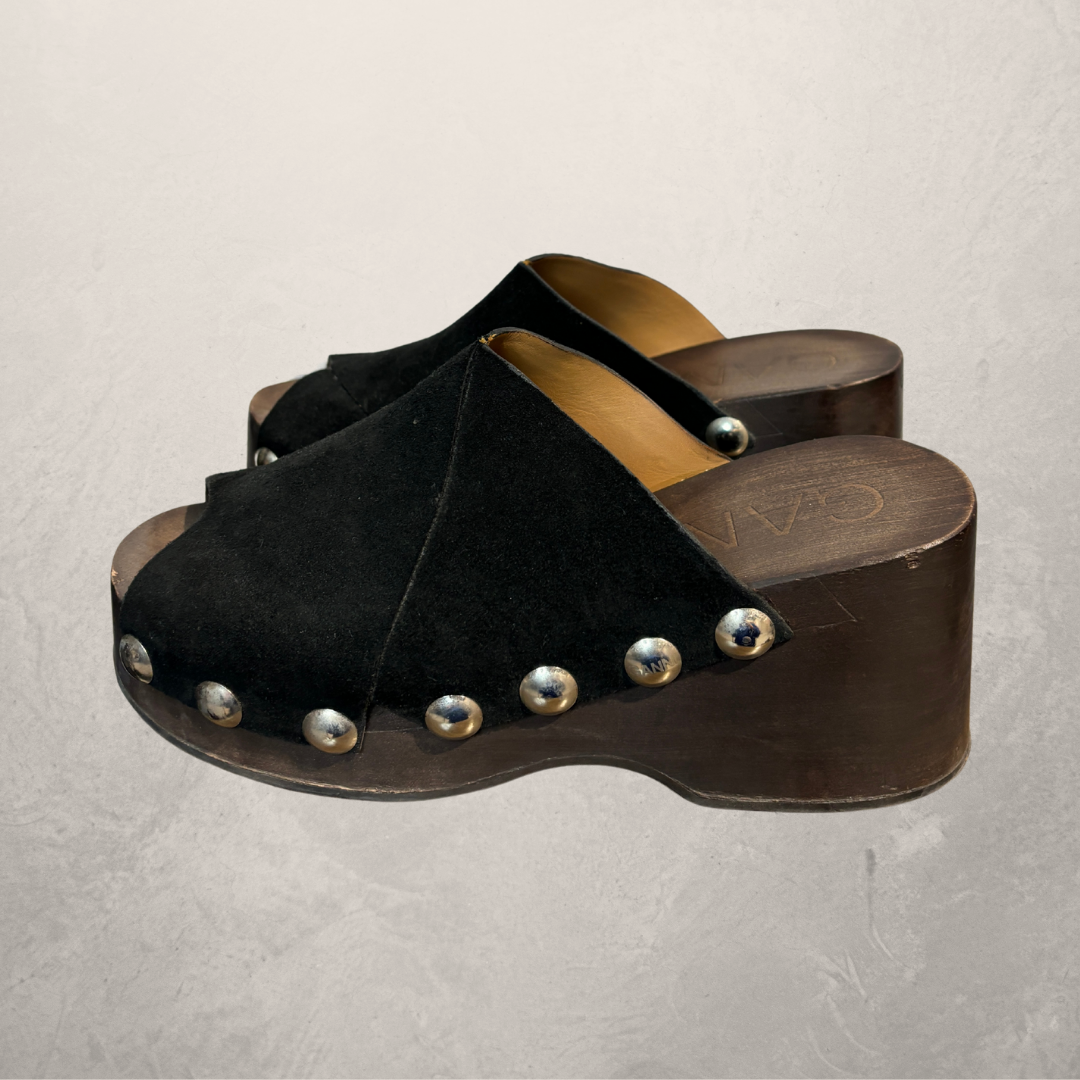 Ganni black platform sandals 41