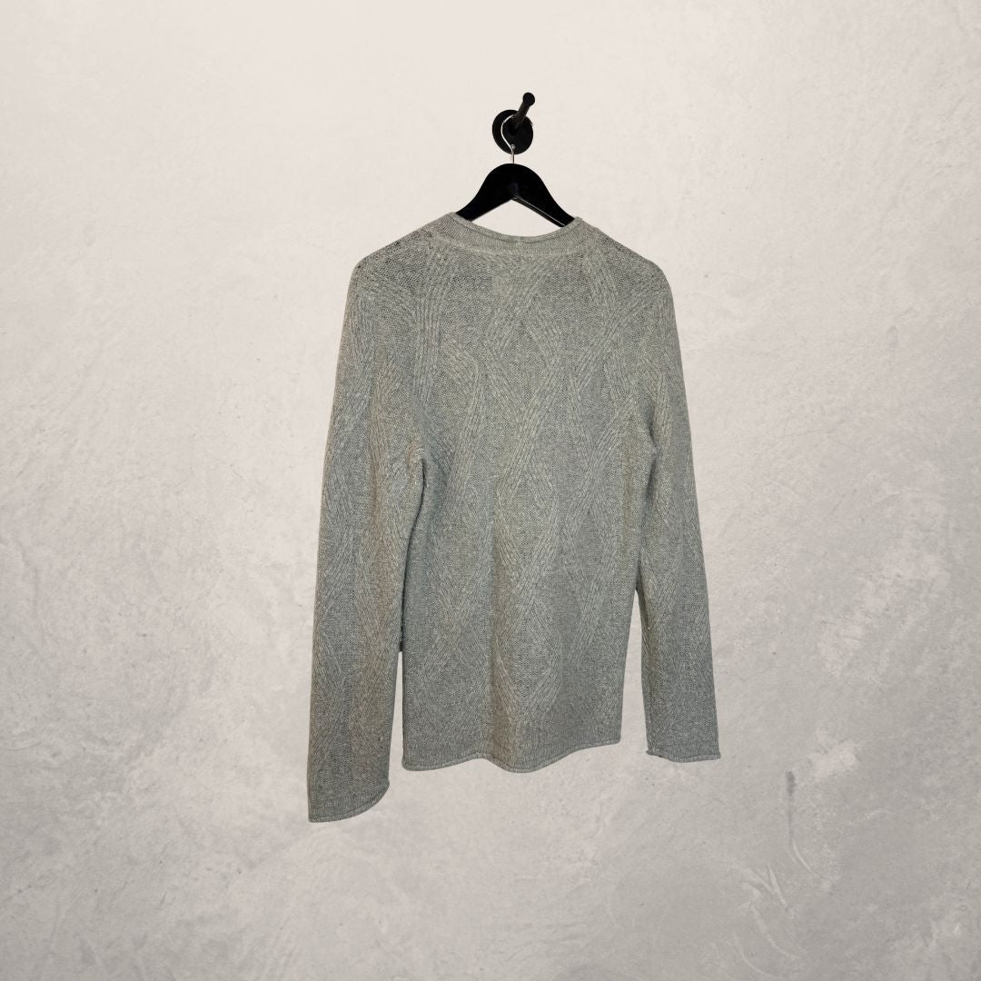 Giorgio Armani grey wool blend jumper 50