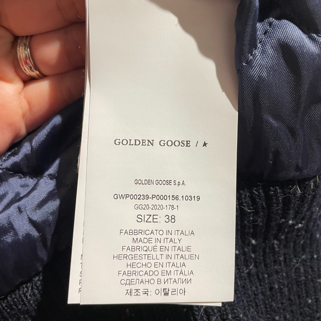 Golden Goose bruin cropped teddy jack 38