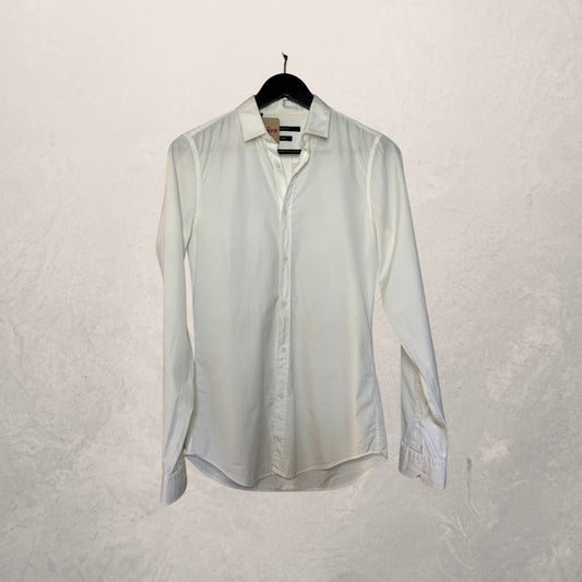 Gucci 100% cotton white button up shirt S