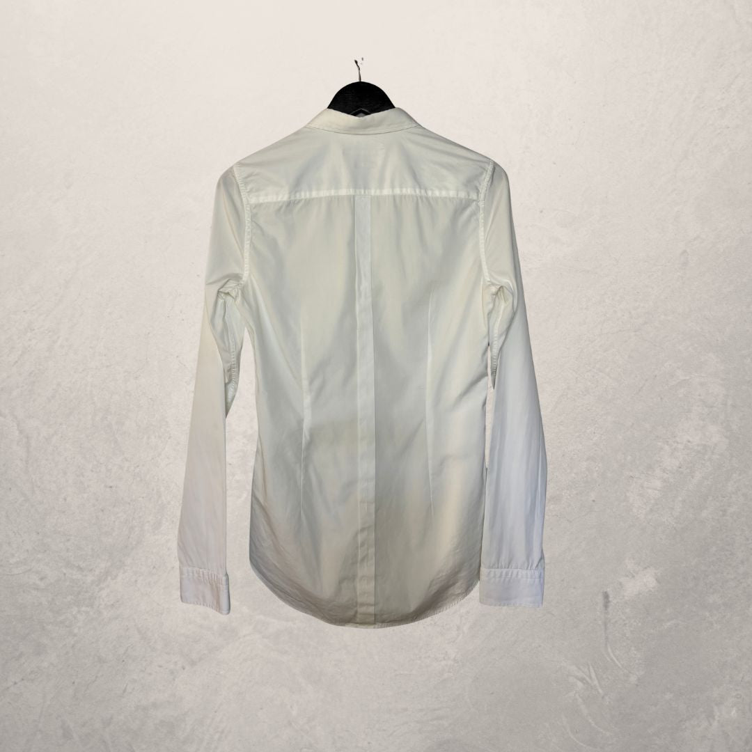 Gucci 100% katoenen wit overhemd met knoopjes S