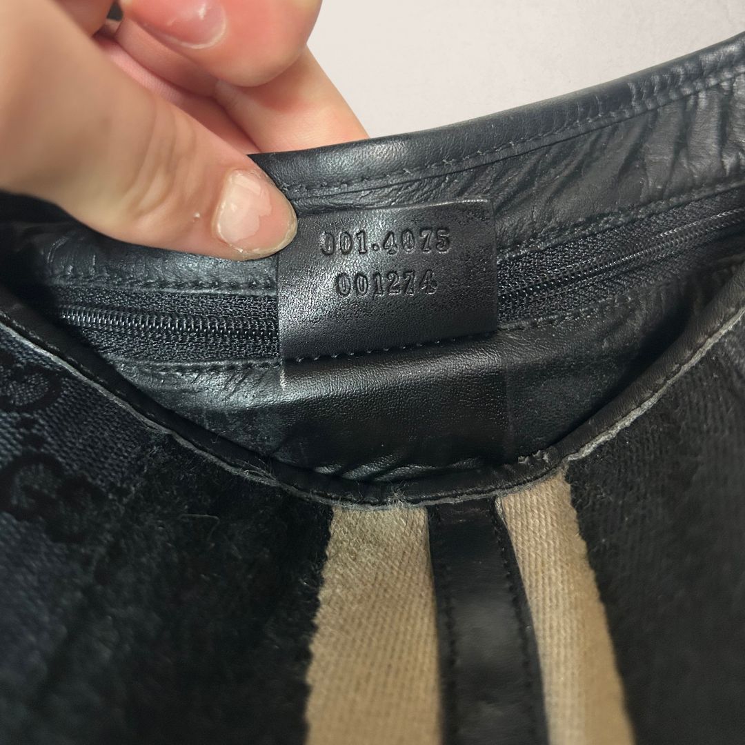 Gucci black monogram Jackie shoulderbag - by Romae Studios
