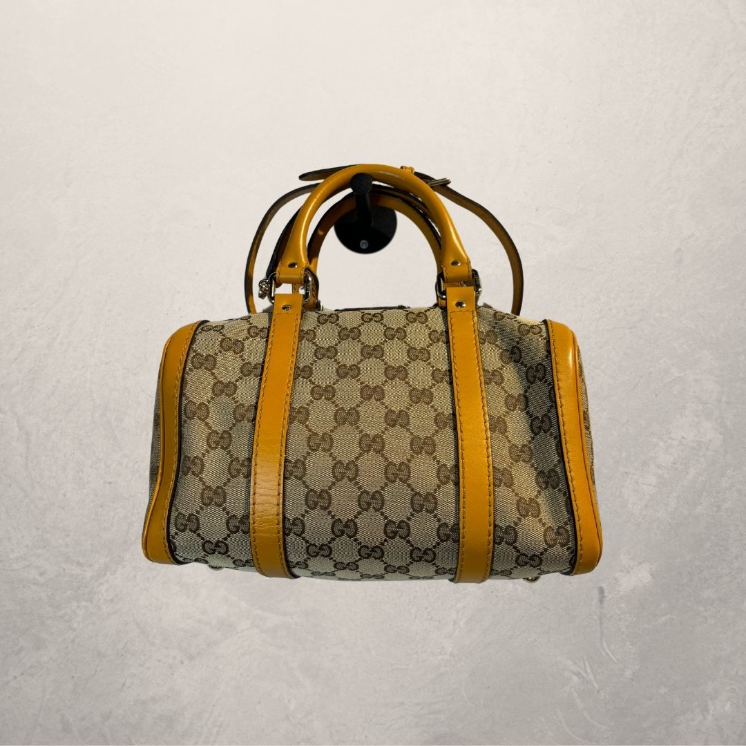 Gucci brown/yellow Boston bag - by Romae Studios