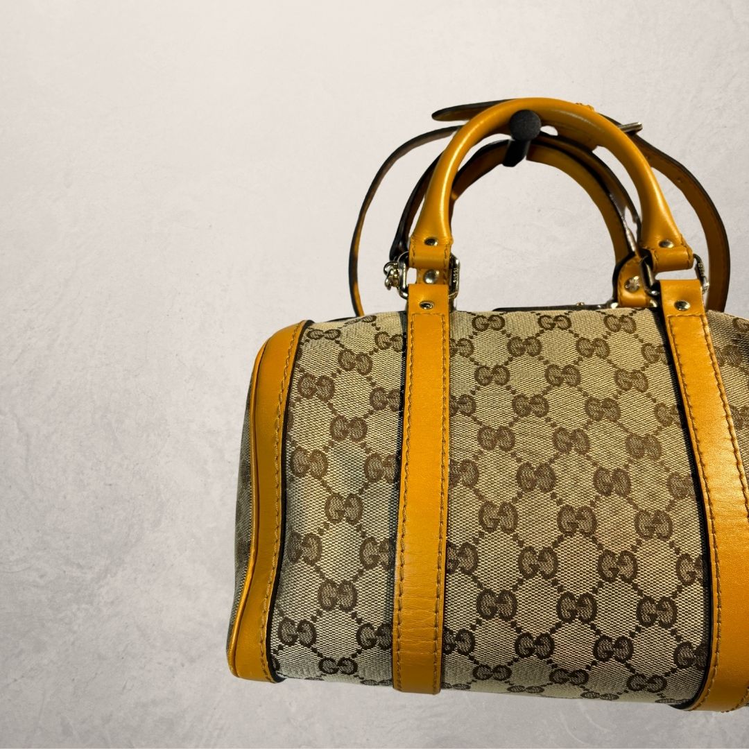 Gucci brown/yellow Boston bag - by Romae Studios