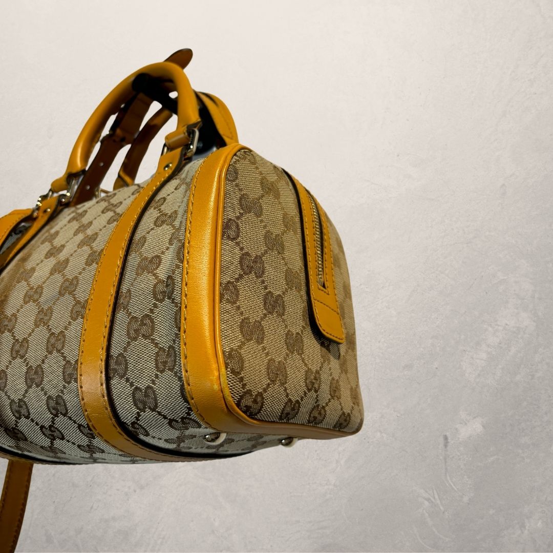 Gucci brown/yellow Boston bag - by Romae Studios