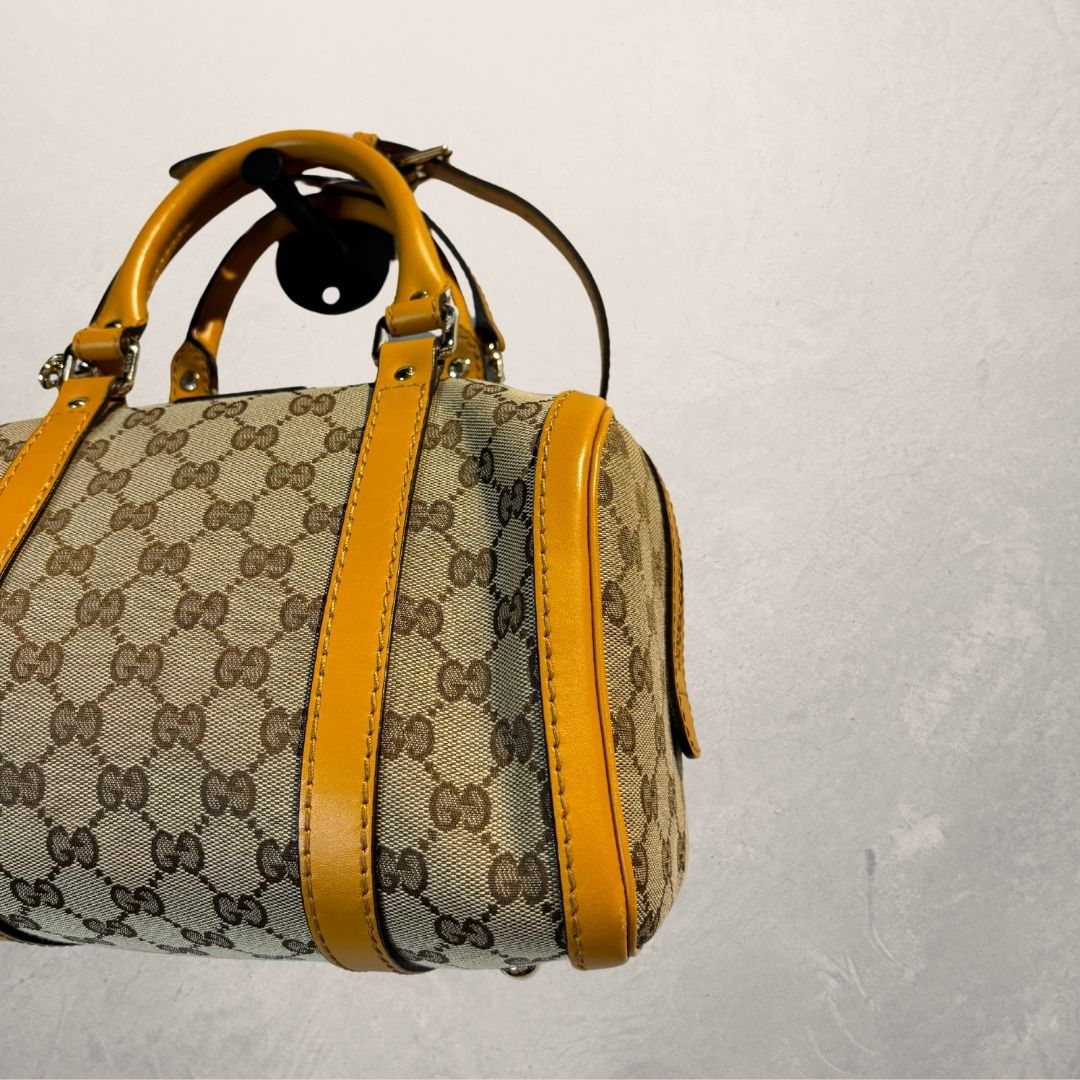 Gucci brown/yellow Boston bag - by Romae Studios