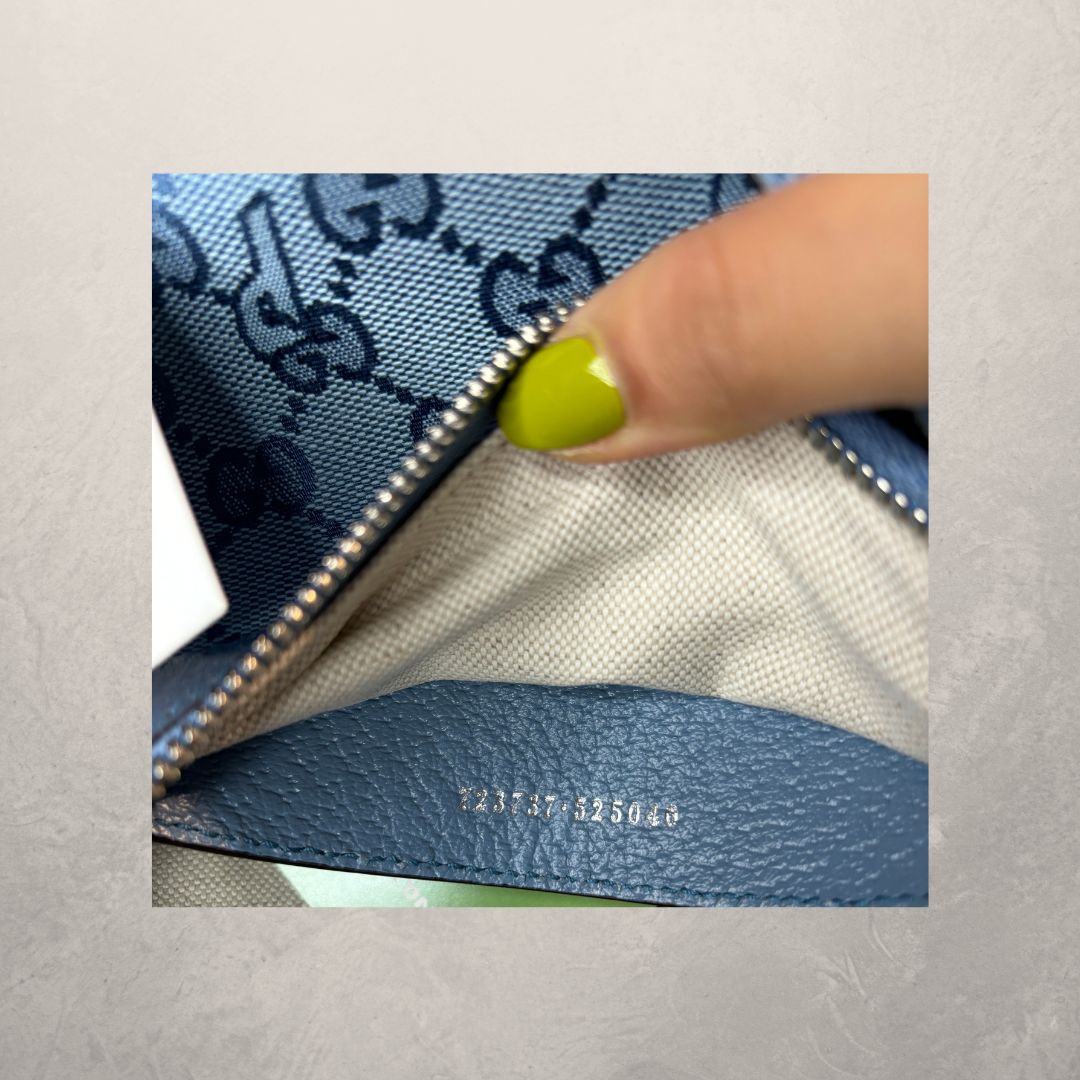 Gucci x Palace lightblue GG canvas crossbody bag- by Romae Studios