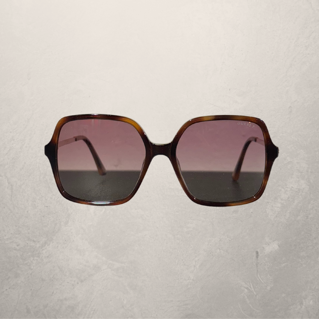 Guess brown gold square frame sunglasses