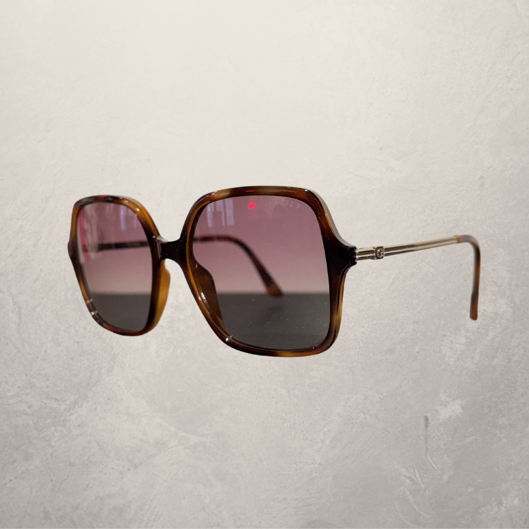 Guess brown gold square frame sunglasses