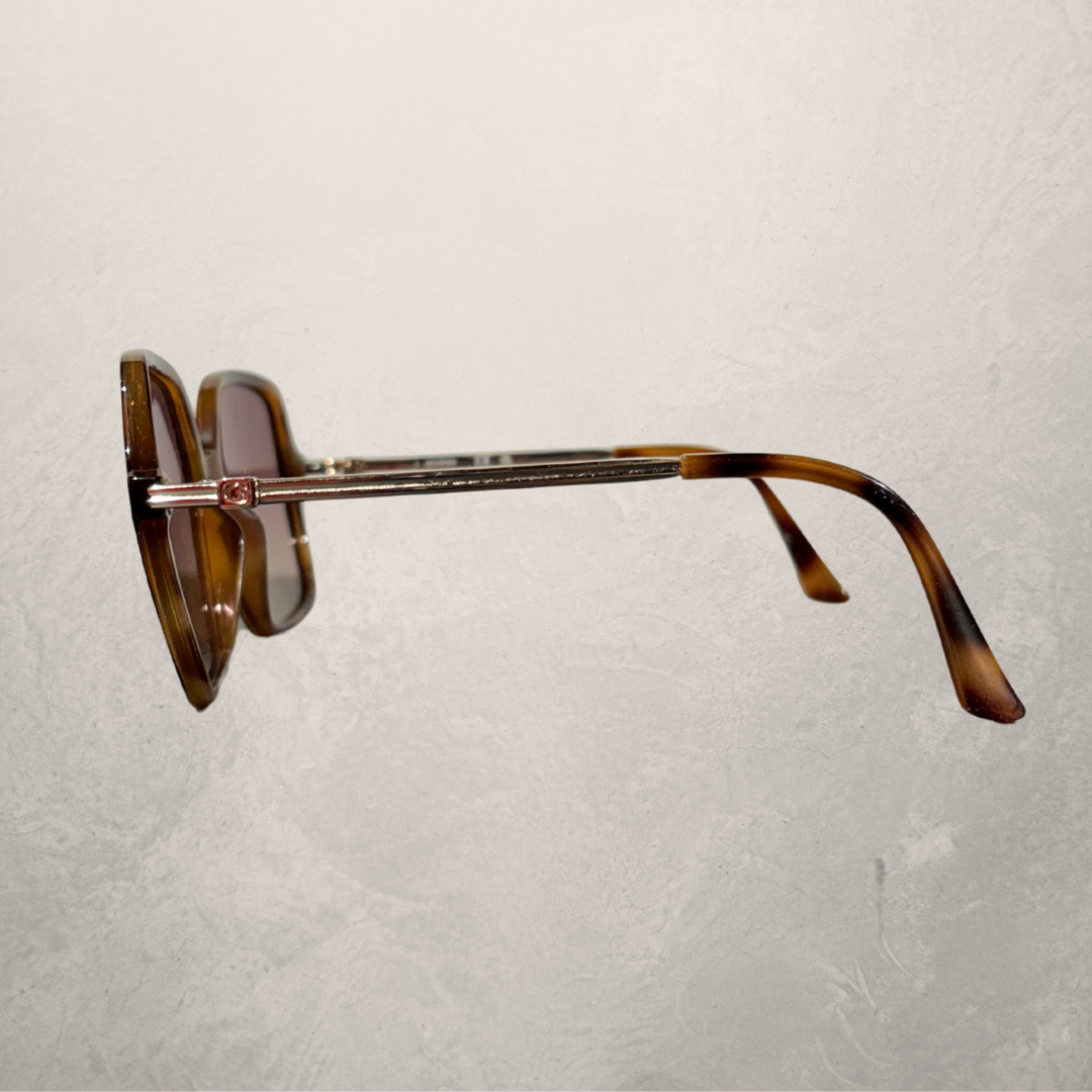 Guess brown gold square frame sunglasses