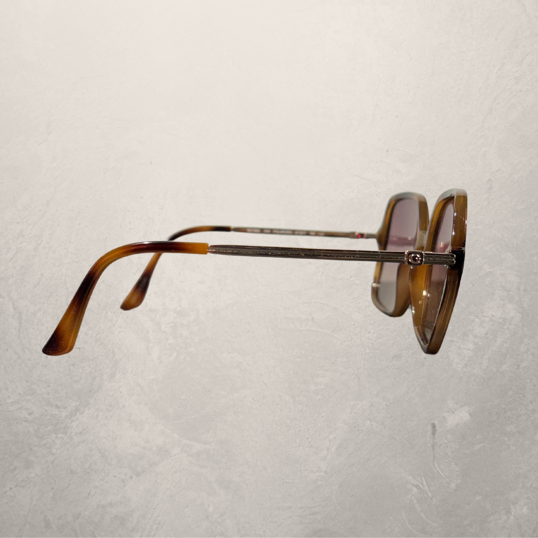 Guess brown gold square frame sunglasses