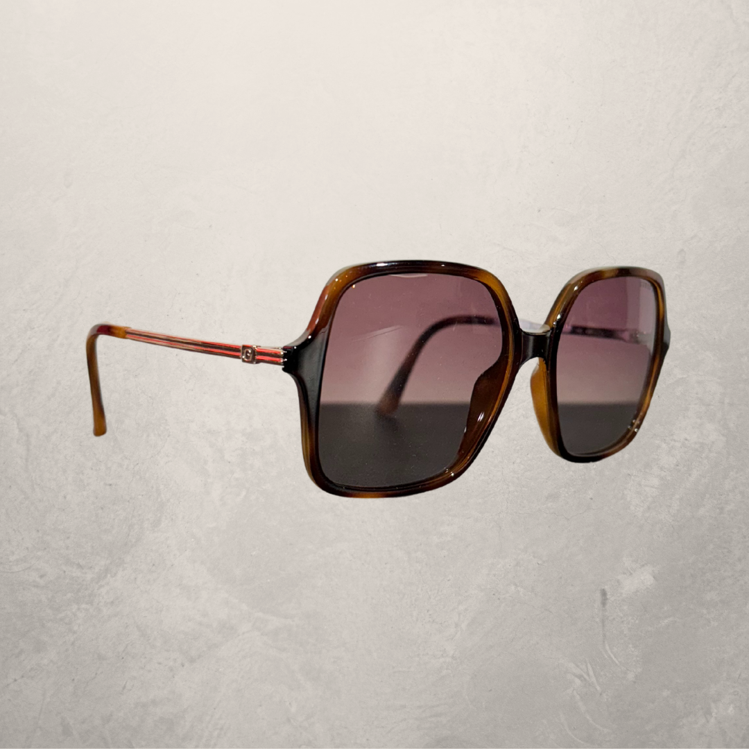 Guess brown gold square frame sunglasses