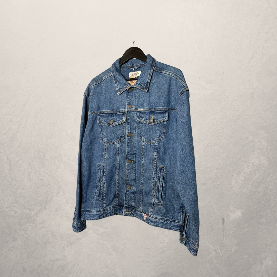 Guess mid-blue denim jack XL