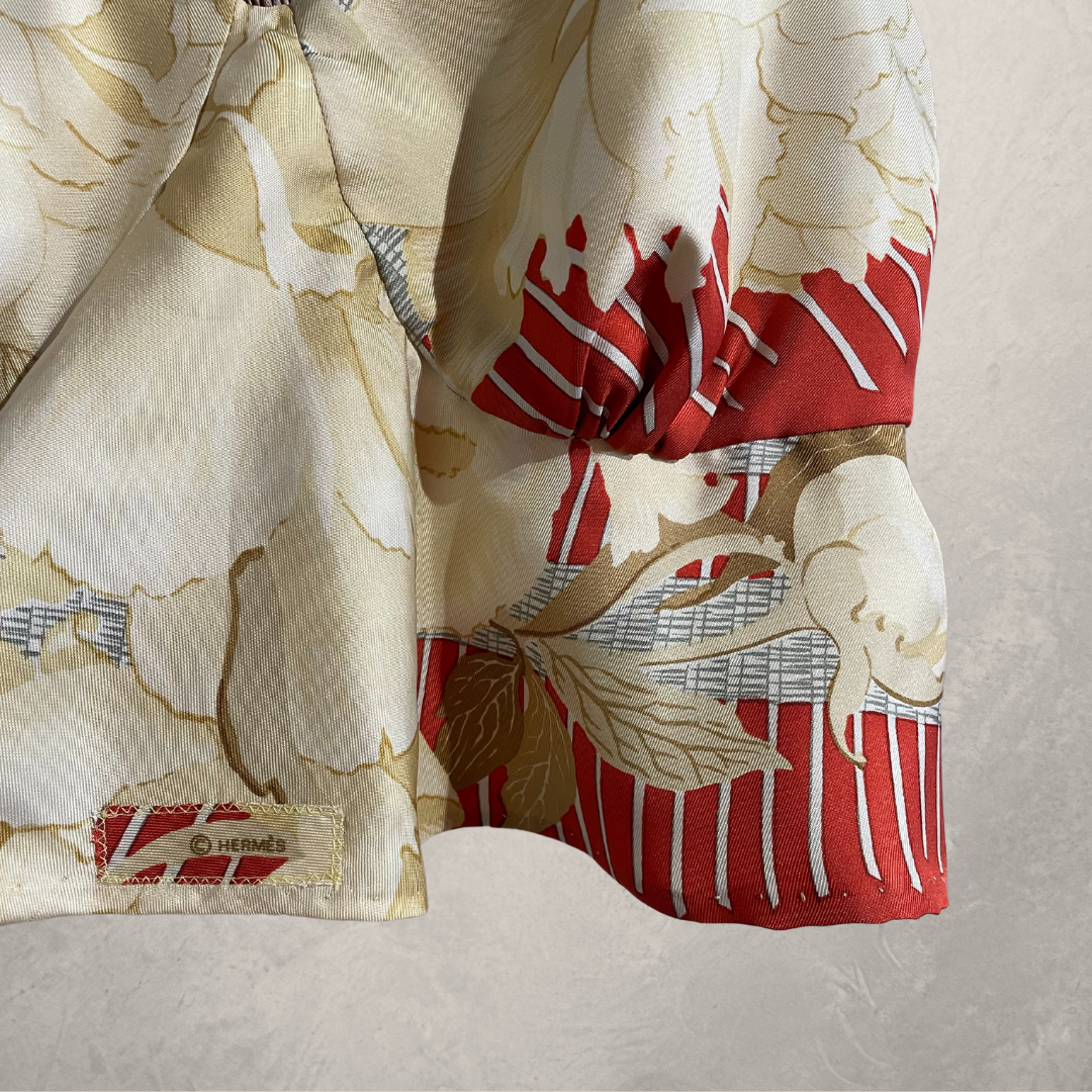 "Hermes" rode cami-top van 100% zijde M/L- van @Home_is_a_Runway