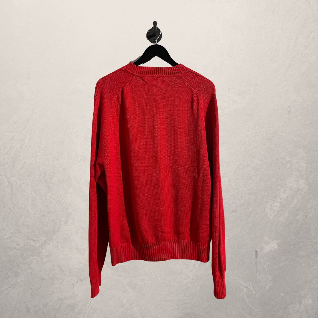 Hilfiger red knit jumper L