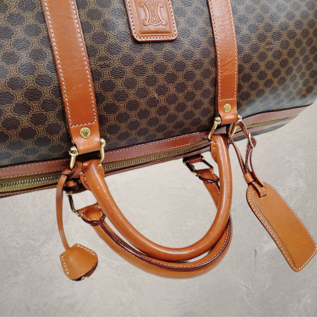 Celine Boston Keepall bruine leren monogram tas