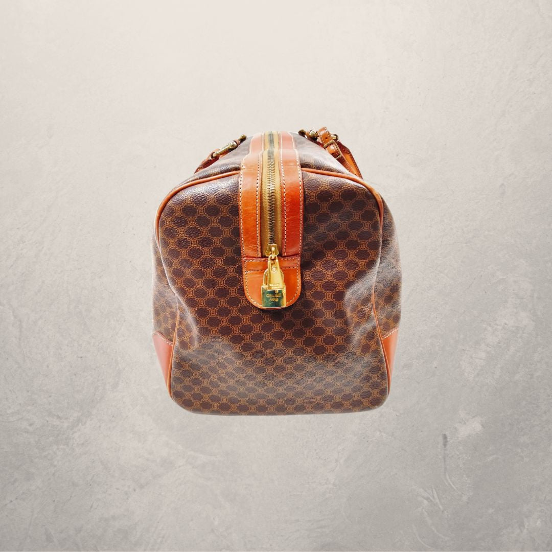 Celine Boston Keepall bruine leren monogram tas