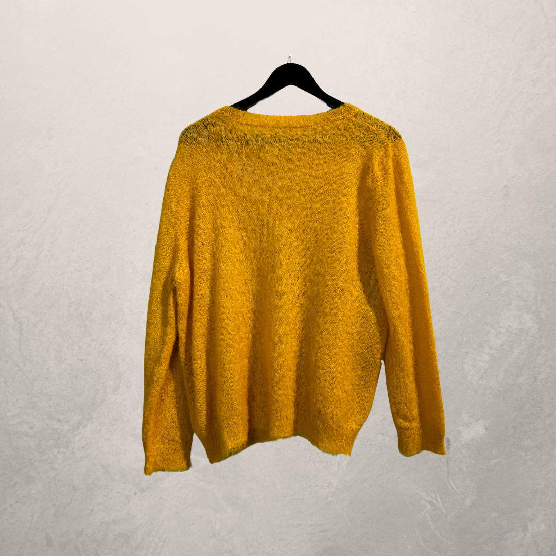 Intrend mosterdgele gebreide trui S/M