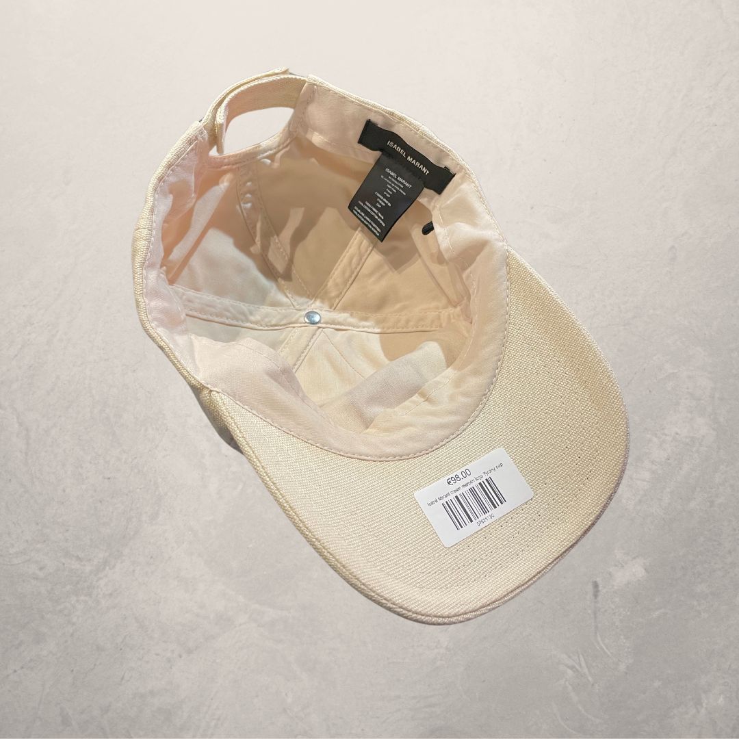 Isabel Marant cream maroon logo tyrony cap