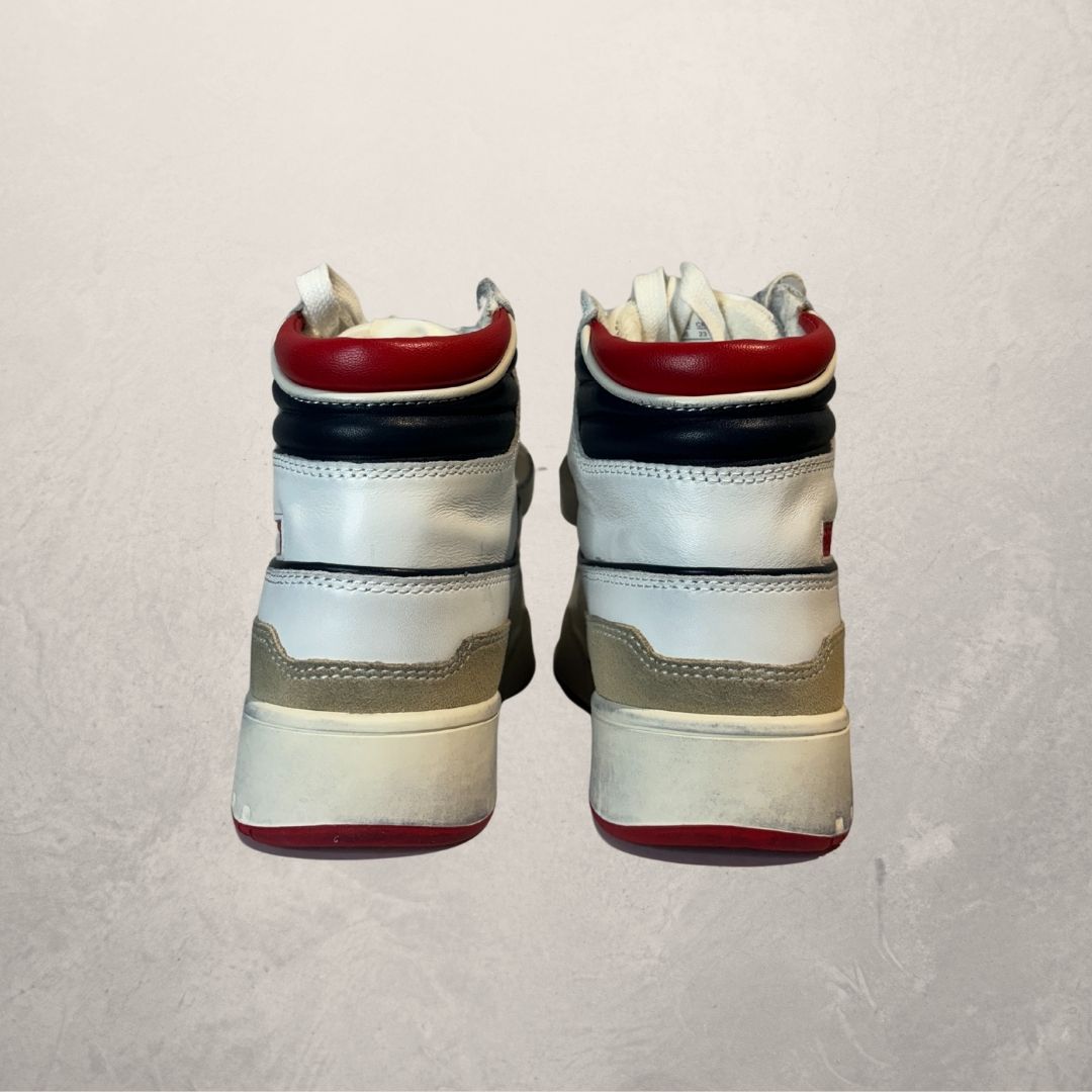 Isabel Marant white leather ‘trash’ high top sneaker 36