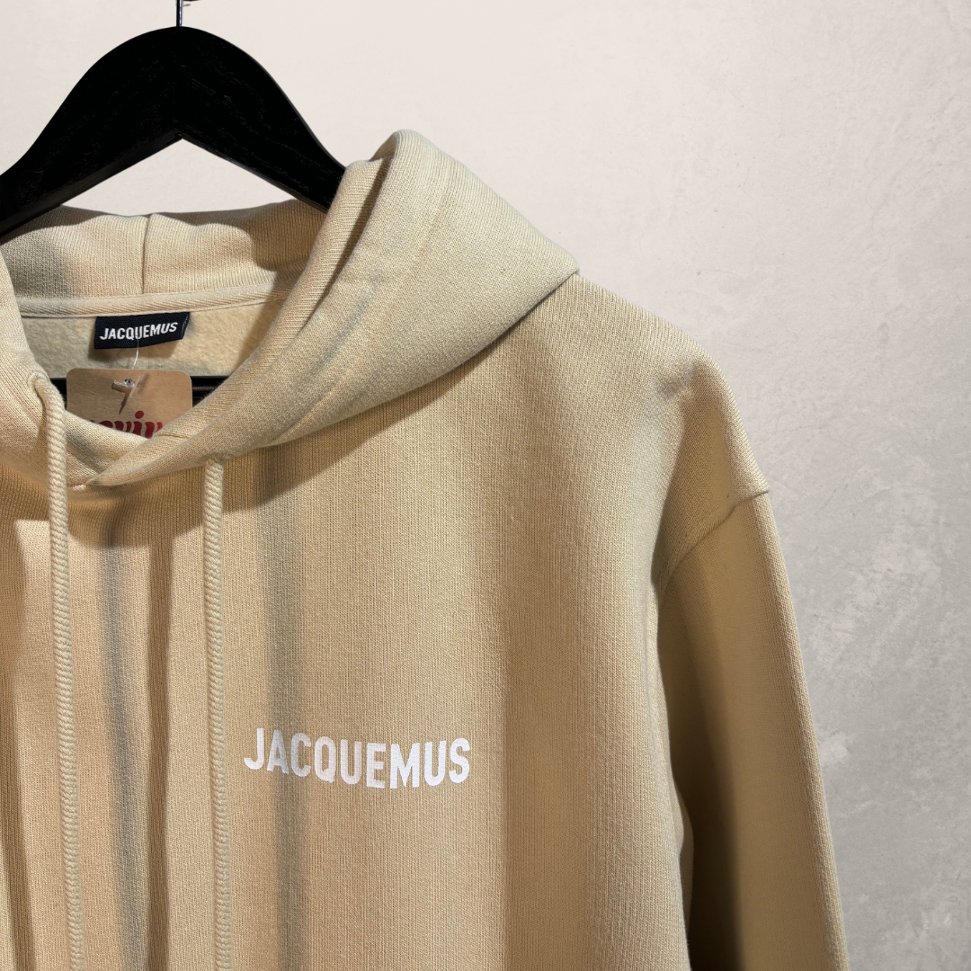 Jacquemus beige logo hoodie S/M