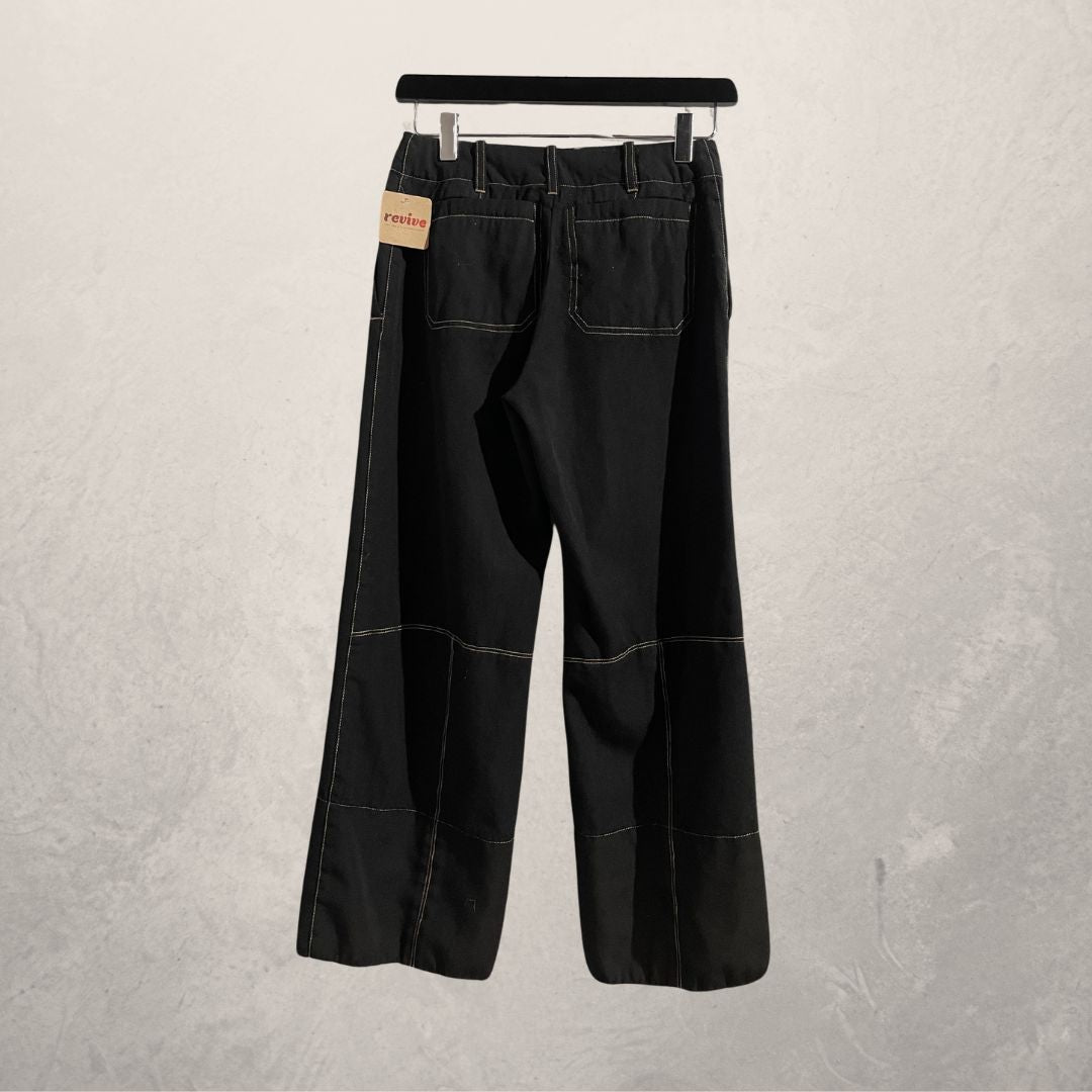 Jacquemus black "Le Raphia" 100% wool trousers 32/34