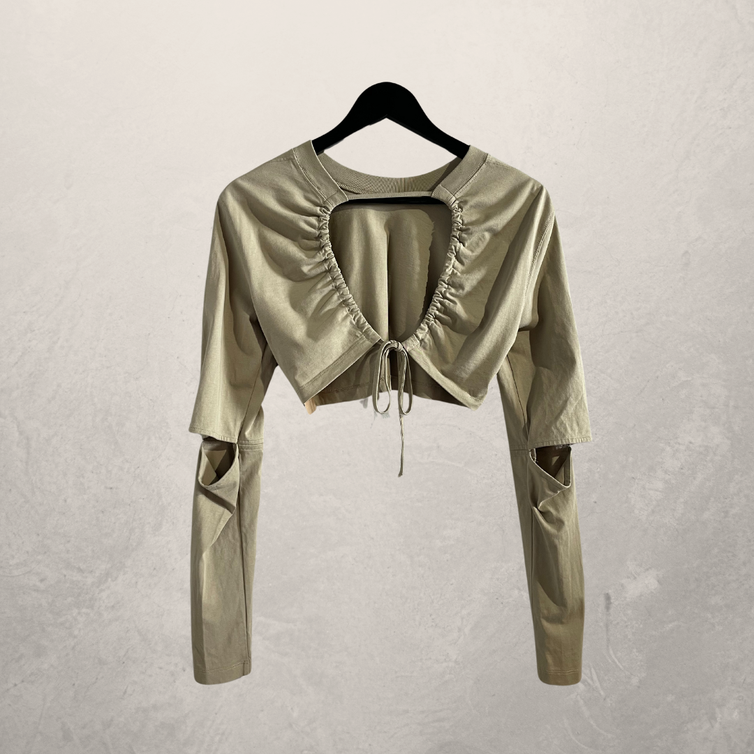 Jacquemus grey open back top S