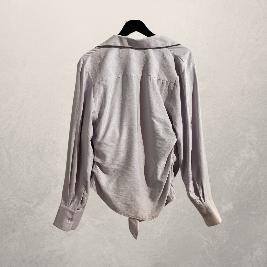 Jacquemus lilac L'annee 97 wrap blouse shirt S/M