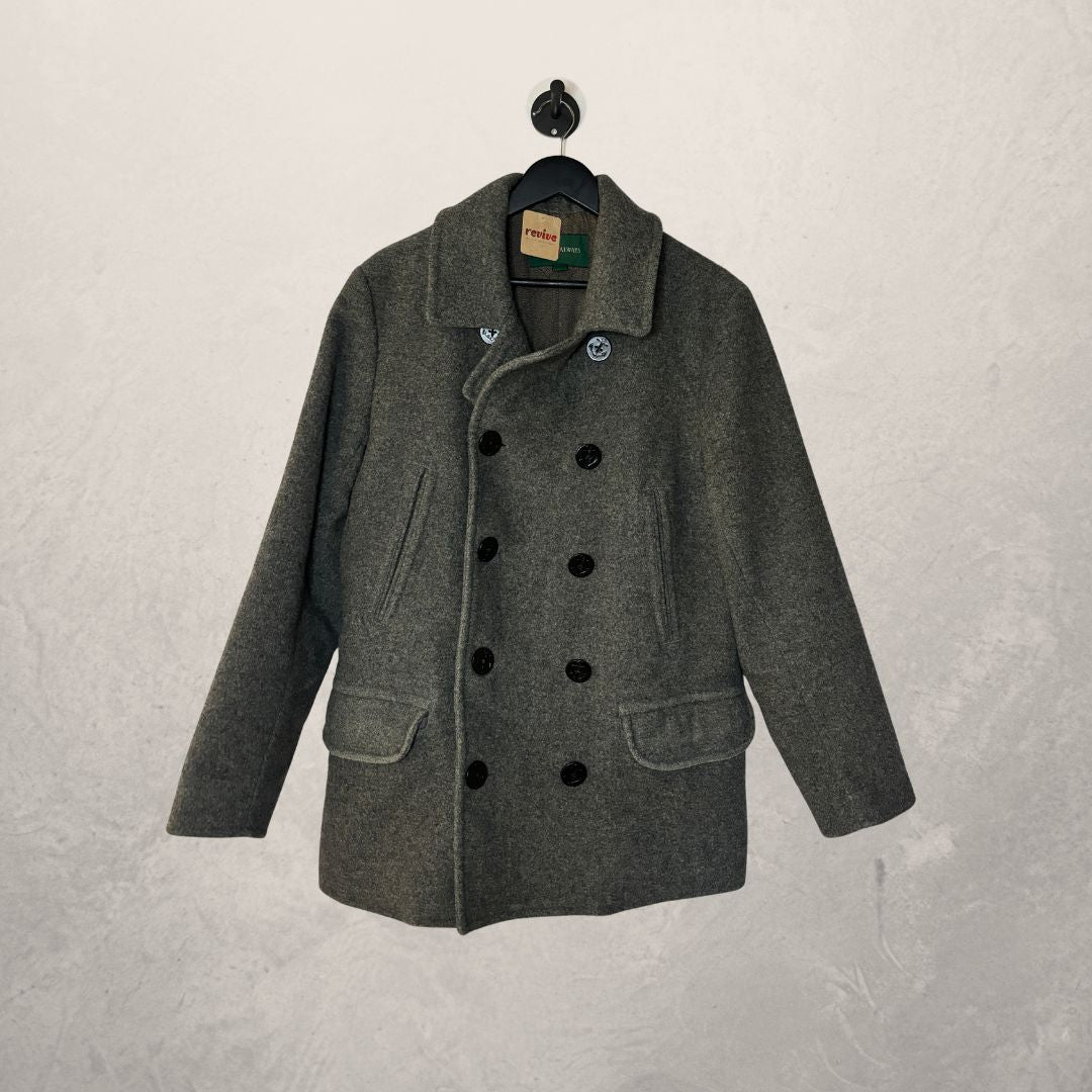 J crew grey wool coat M