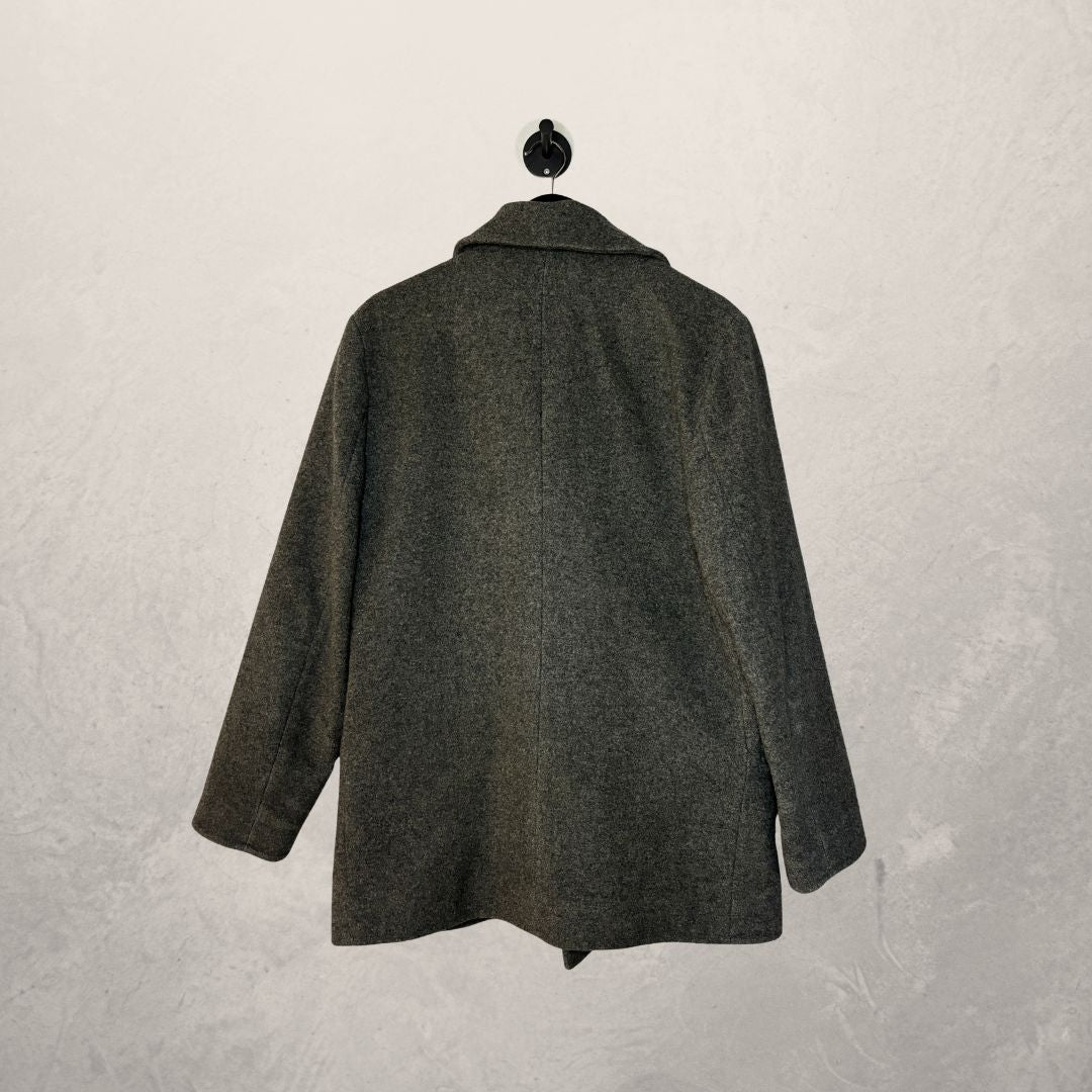 J crew grey wool coat M