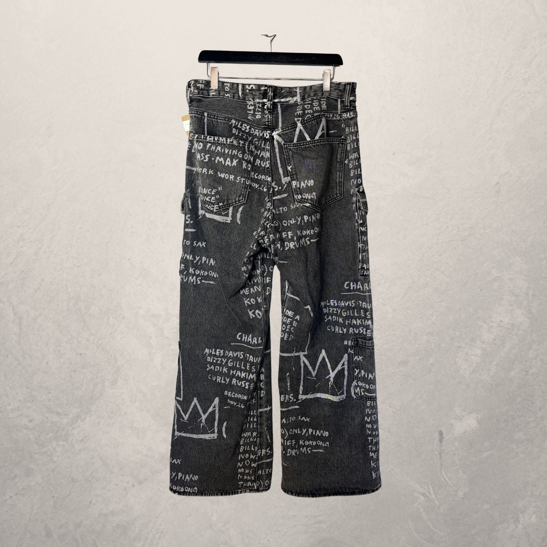 Jean-Michel Basquiat x H&M grey jeans 32x32