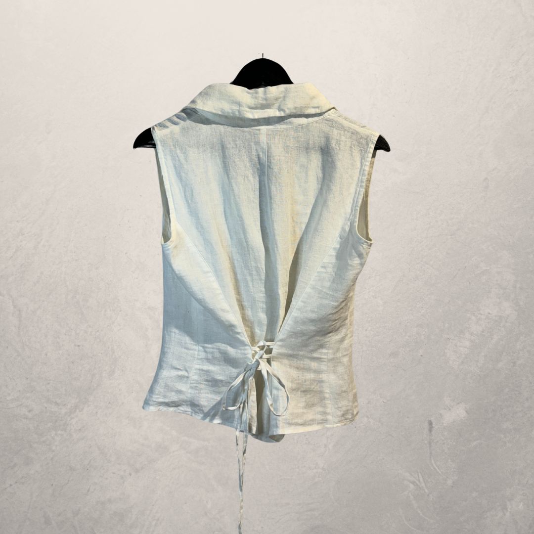 Josephine & Co white linnen sleeveless top 38