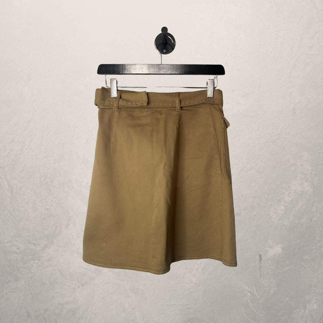 Just Female beige gerokte rok XS