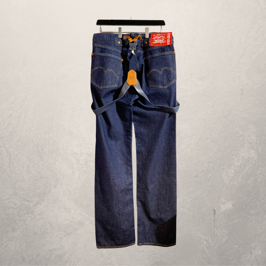 Kenzo x Levis blauwe denim overall/tuinbroek 30/34