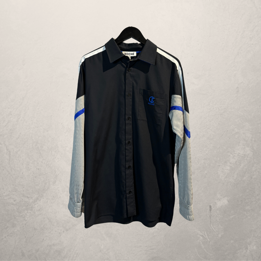 Koché zwart blauw wit lange mouw shirt M
