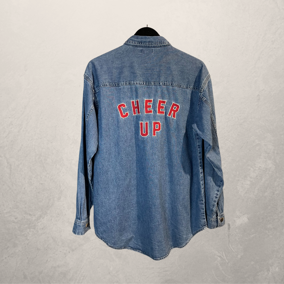 Levi's blauw gewassen denim overhemd 'Cheer up' S