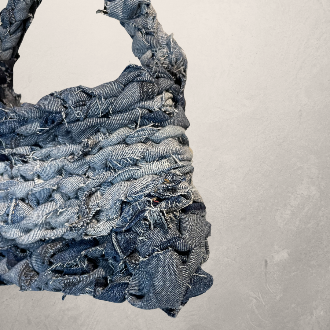 Light blue Denim Jeanie bag S/M- By SOS.Reset
