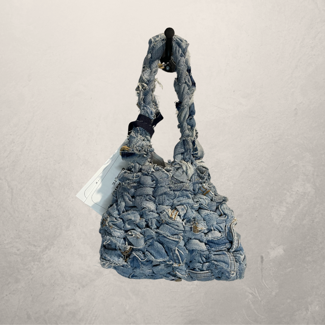 Light blue denim Jeanie bag S/M- By SOS.Reset