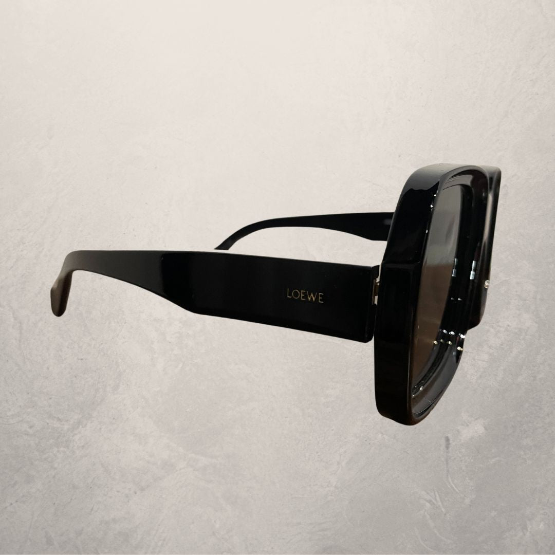 Loewe black large round frame sunglasses