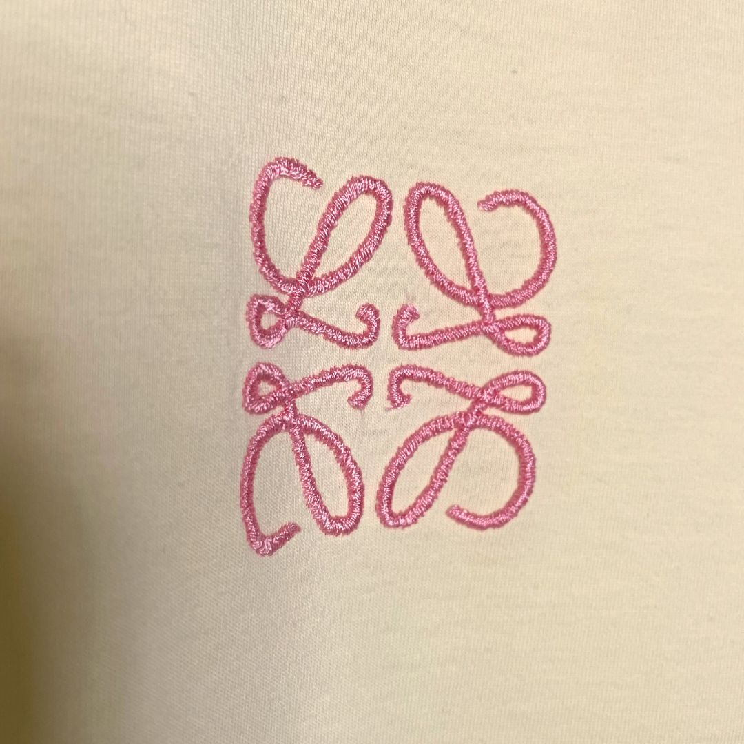 Loewe kanariegeel roze anagram logo t-shirt XL