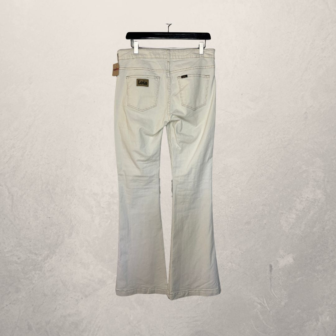 Lois white flared jeans XS/S