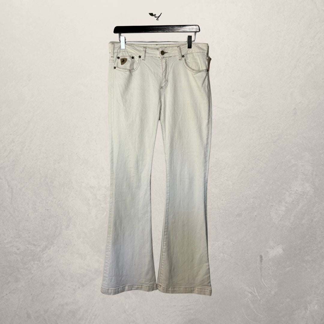 Lois white flared jeans XS/S