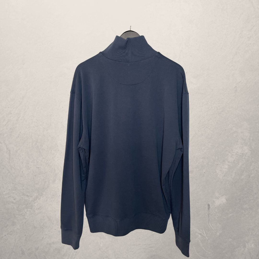 Marineblauwe sweatshirt met rits van Maison Kitsuné, maat XL
