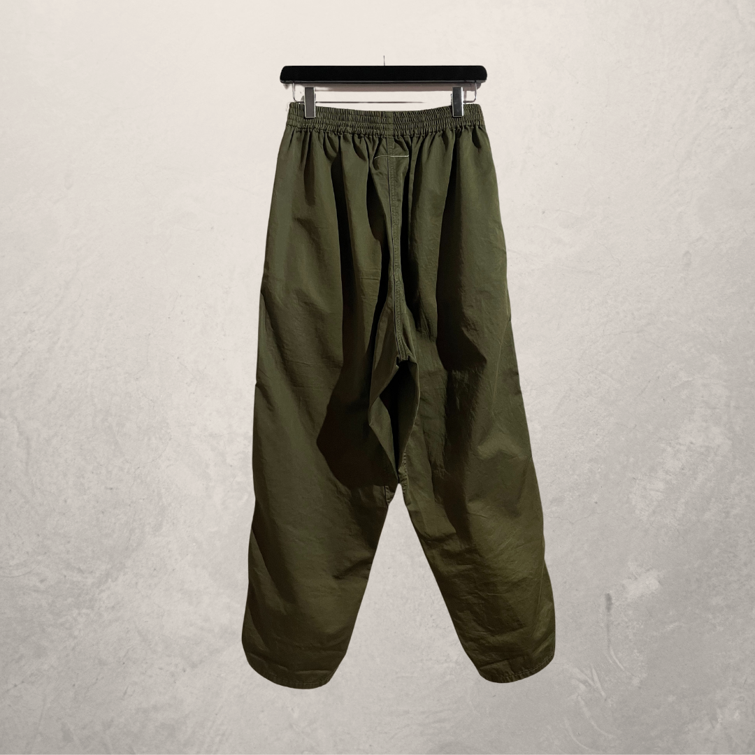 Maison Margiela army green loose drop leg trousers 36
