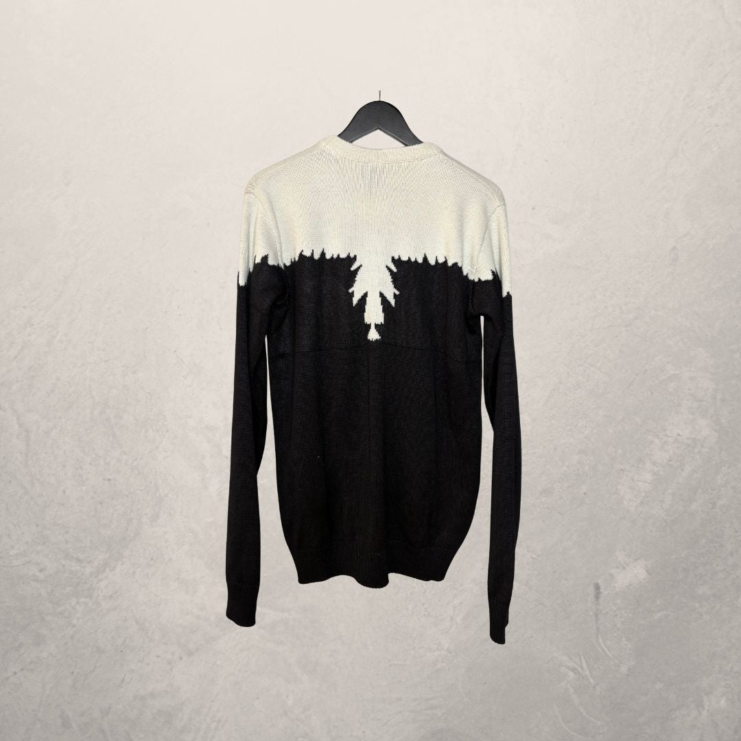 Marcelo Burlon zwart-witte katoenen trui XL