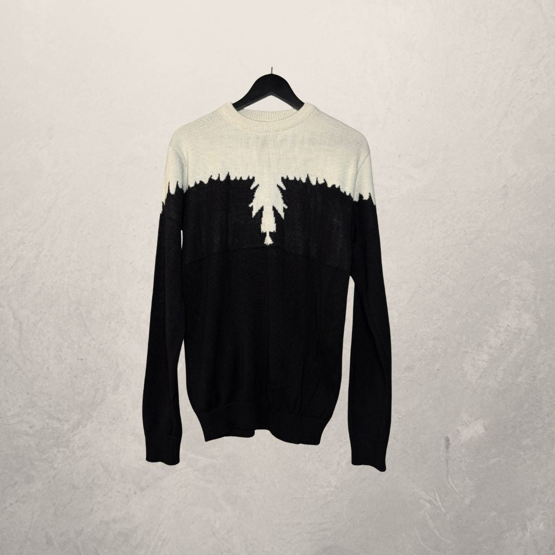 Marcelo Burlon zwart-witte katoenen trui XL