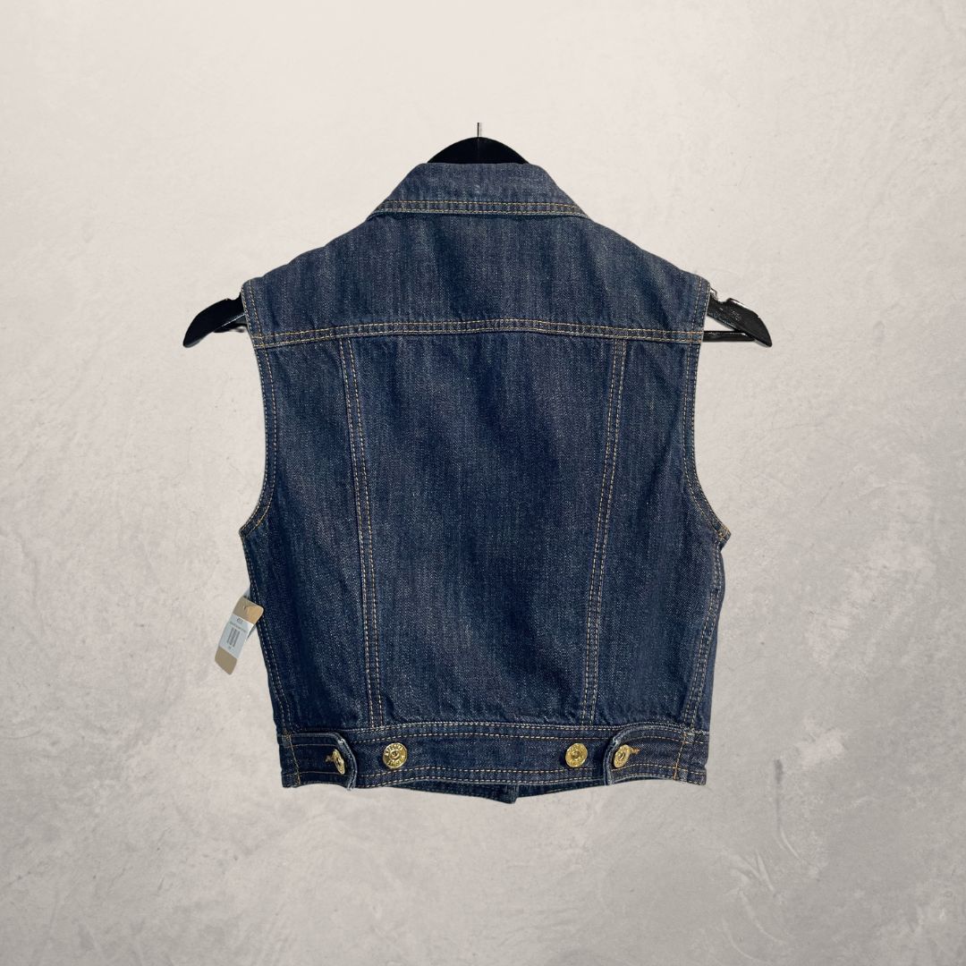 Moschino donkerblauw denim vest S